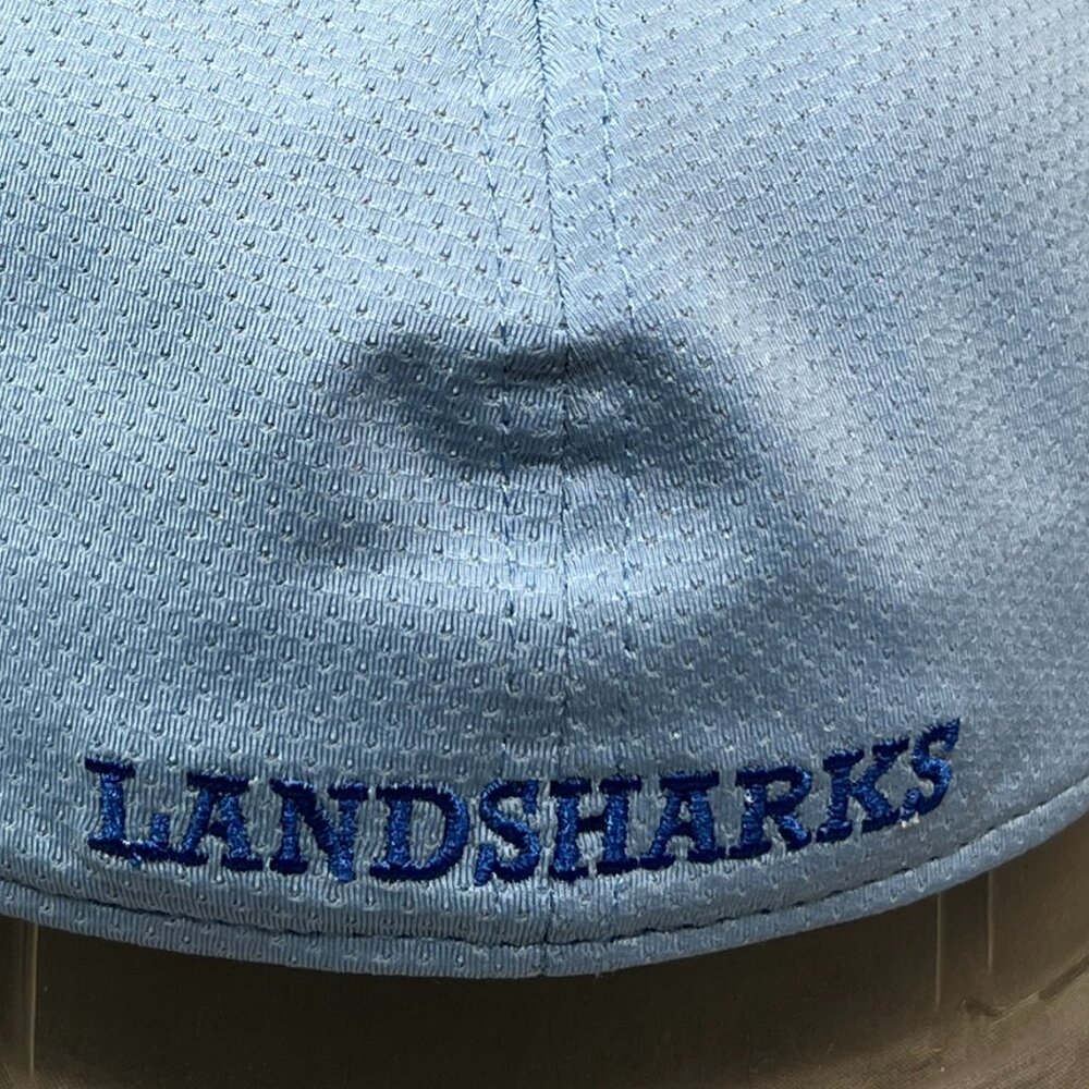 Land Sharks Travel Baseball The Game Pro Flex Fit M Hat Cap Blue Stretch Mens - Picture 9 of 14